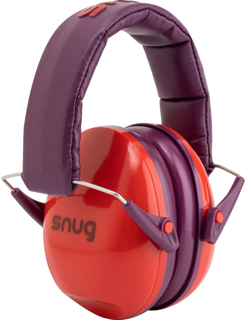 Snug Kids Earmuffs â€“ Noise Reduction for Toddlers & Children â€“ Adjustable, Lightweight, Foldable, Soft & Comfortable - Red New - Image 1
